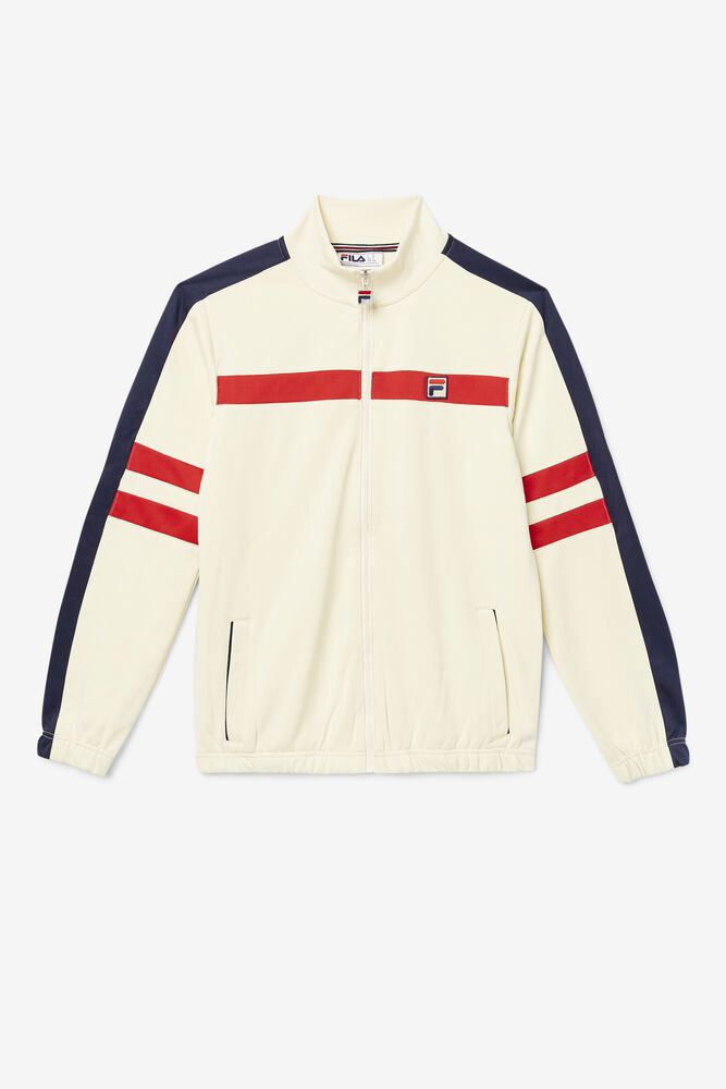 Fila Peridot Track White Jacket Mens - NZ 07184-EWLV